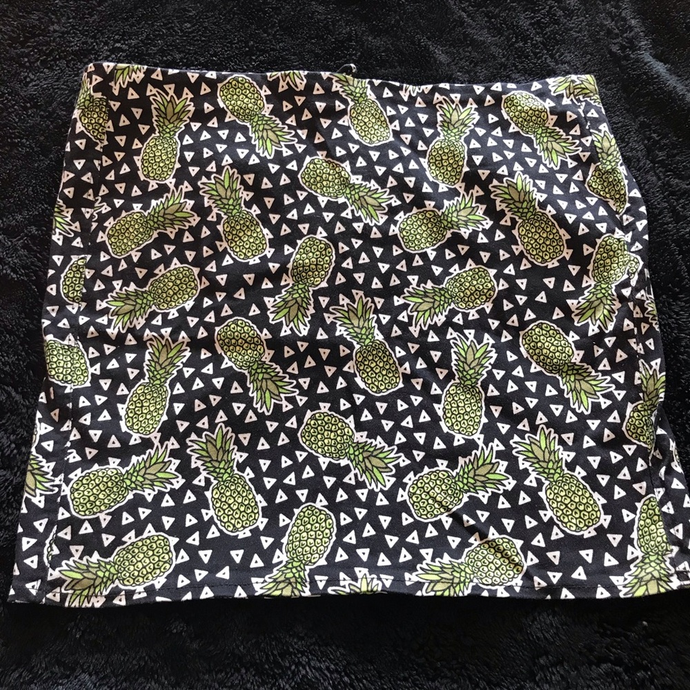 Pineapple Print Mini Skirt